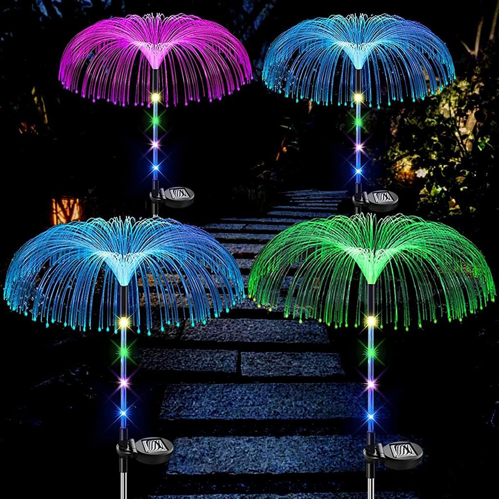 Solar Jellyfish Lights 7 Color Changing Solar Garden Lights Waterproof Outdoor Flowers Lamp Courtyard Pathway Landscape Decor
