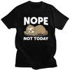 Мужская футболка с принтом 'Nope Not Today Lazy Sloth' (Нет, не сегодня, ленивый ленивец), короткий рукав, хлопок, стритвир, повседневная, приталенная одежда - ...