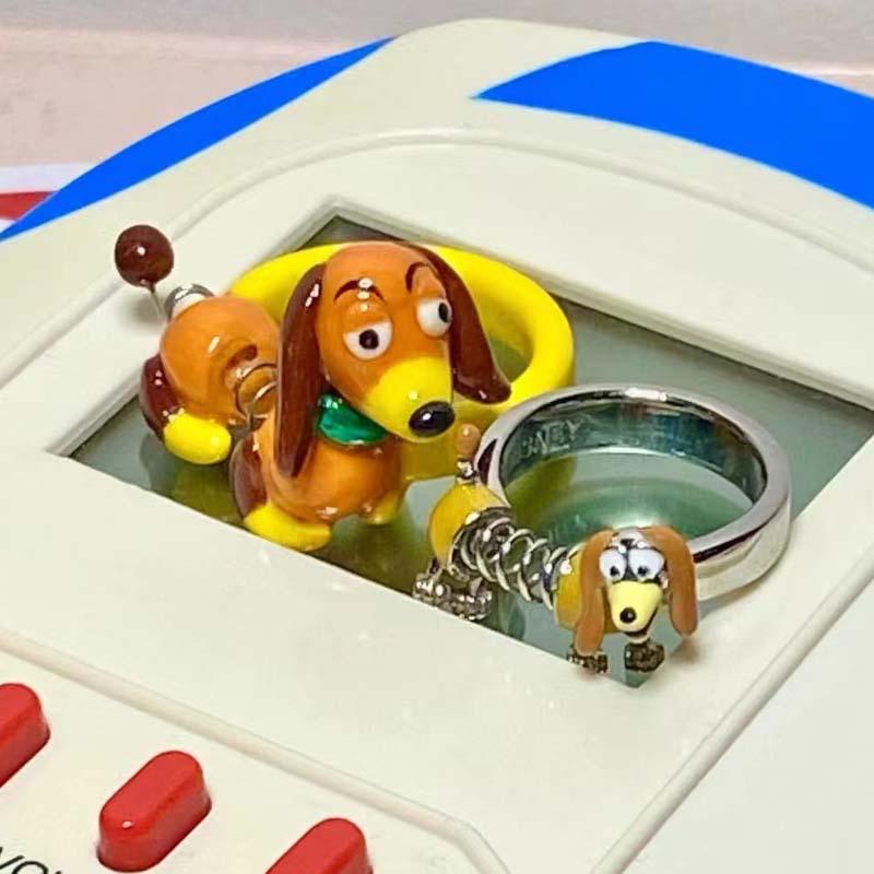 Медное кольцо с изображением мультяшного щенка — детский, универсальный, открытый дизайн для женщин