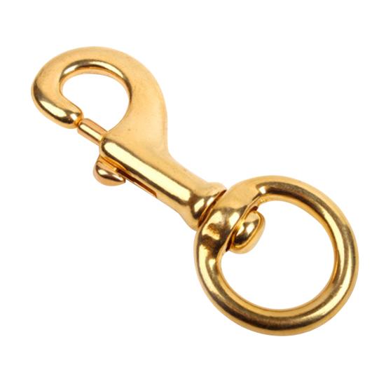 Латунный поворотный одинарный поворотный проушина для тягового каната для домашних животных, болт для дайвинга, пряжка с карабином