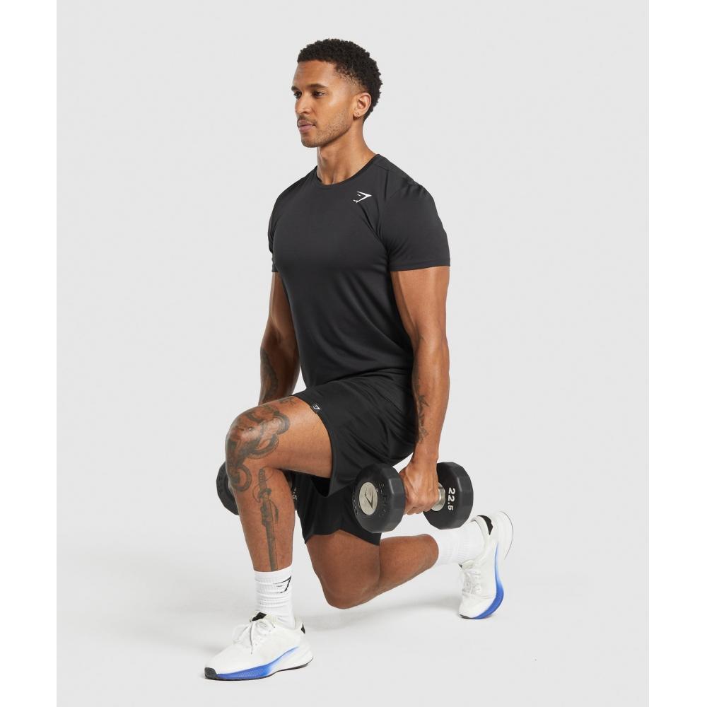 Gymshark Тренировочные шорты черные A2c5s Bb2j