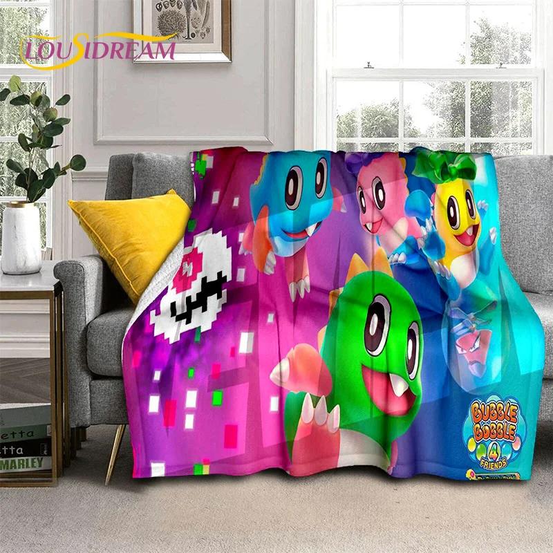 Мультфильм Bubble Bobble Game Gamer 3D одеяло, мягкое одеяло для дома, спальни, кровати, дивана, пикника, путешествия, офиса, одеяло, детское одеяло