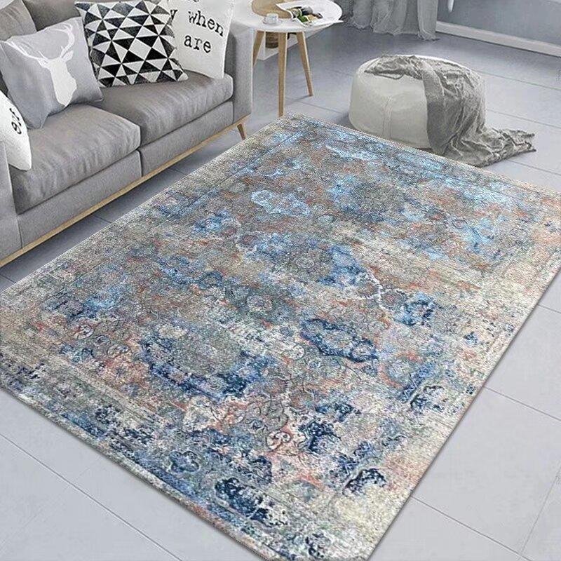 Простой абстрактный ковер, Ковер для гостиной, песочной комнаты, спальни, грязеотталкивающий ковер, Большой коврик из хрустального бархата