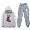 Mens Oversized Hooded Sweatshirt Set With Side Pockets Streetwear Style Cotton Blend Warm Winter Outfit