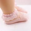 Summer Girl Socks Lace Flower Princess Newborn Baby Socks Cotton See Through Anti Slip Socks