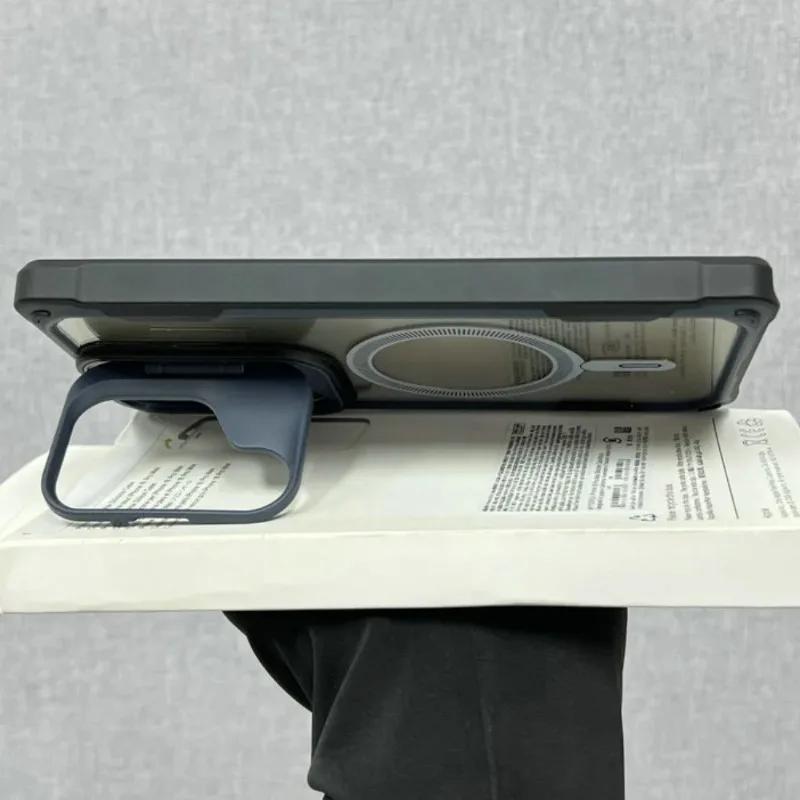 Военная броня для чехла Magsafe для Samsung Galaxy S25 Ultra S24 Plus S25 Edge Беспроводная зарядка Ударопрочный Жесткий Чехол-защитник