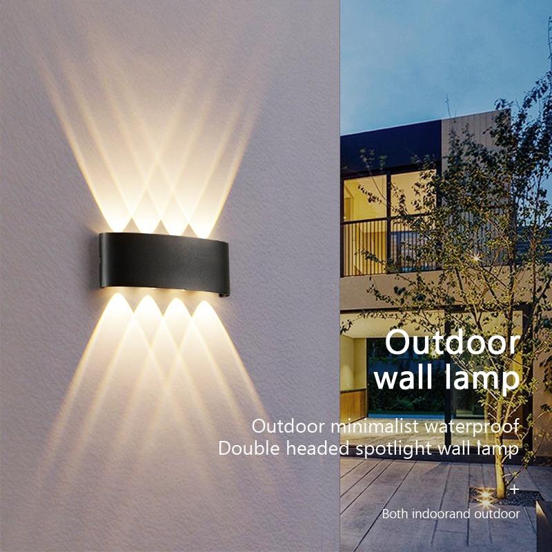LED up and down illuminated wall light waterproof interior wall light bedroom living room corridor indoor and outdoor lighting