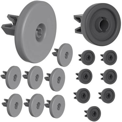 Универсальные колесики для посудомоечной машины для нижней и верхней корзин [Набор 16 шт.] Запасные части, совместимые с AEG Candy Electrolux Ikea