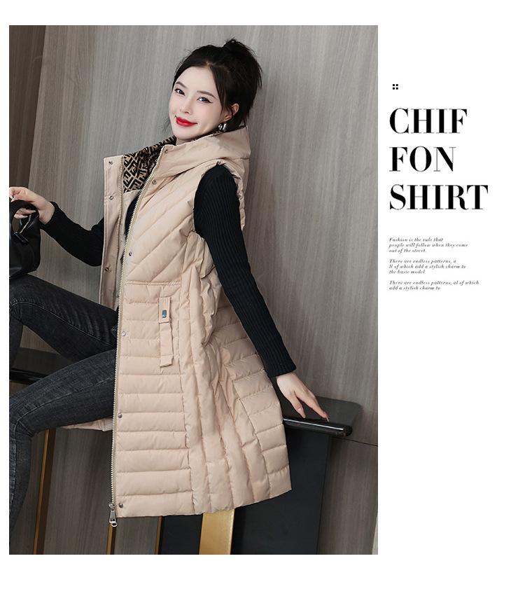 Осенне-зимняя женская однотонная ветрозащитная теплая жилетка без рукавов с капюшоном на талии, женская куртка без рукавов