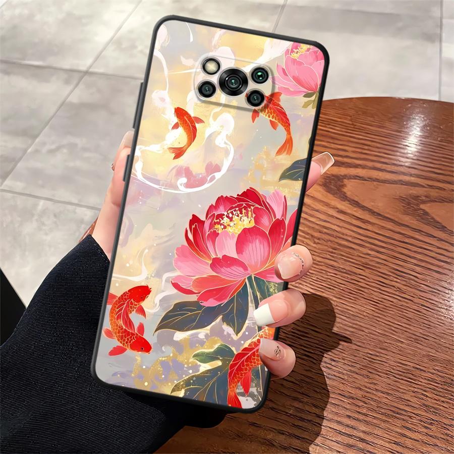 Чехол для Xiaomi Poco F8 M3 M4 M7 F1 C50 C61 M5 X3 X4 X5 X7 Pro F3 C71 C75 Funda Чехол для телефона Масляная живопись Цветок