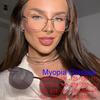 Солнцезащитные очки 2 в 1 с магнитным креплением, для близоруких, кошачий глаз, женские, антибликовые, для вождения, модные компьютерные очки для женщин