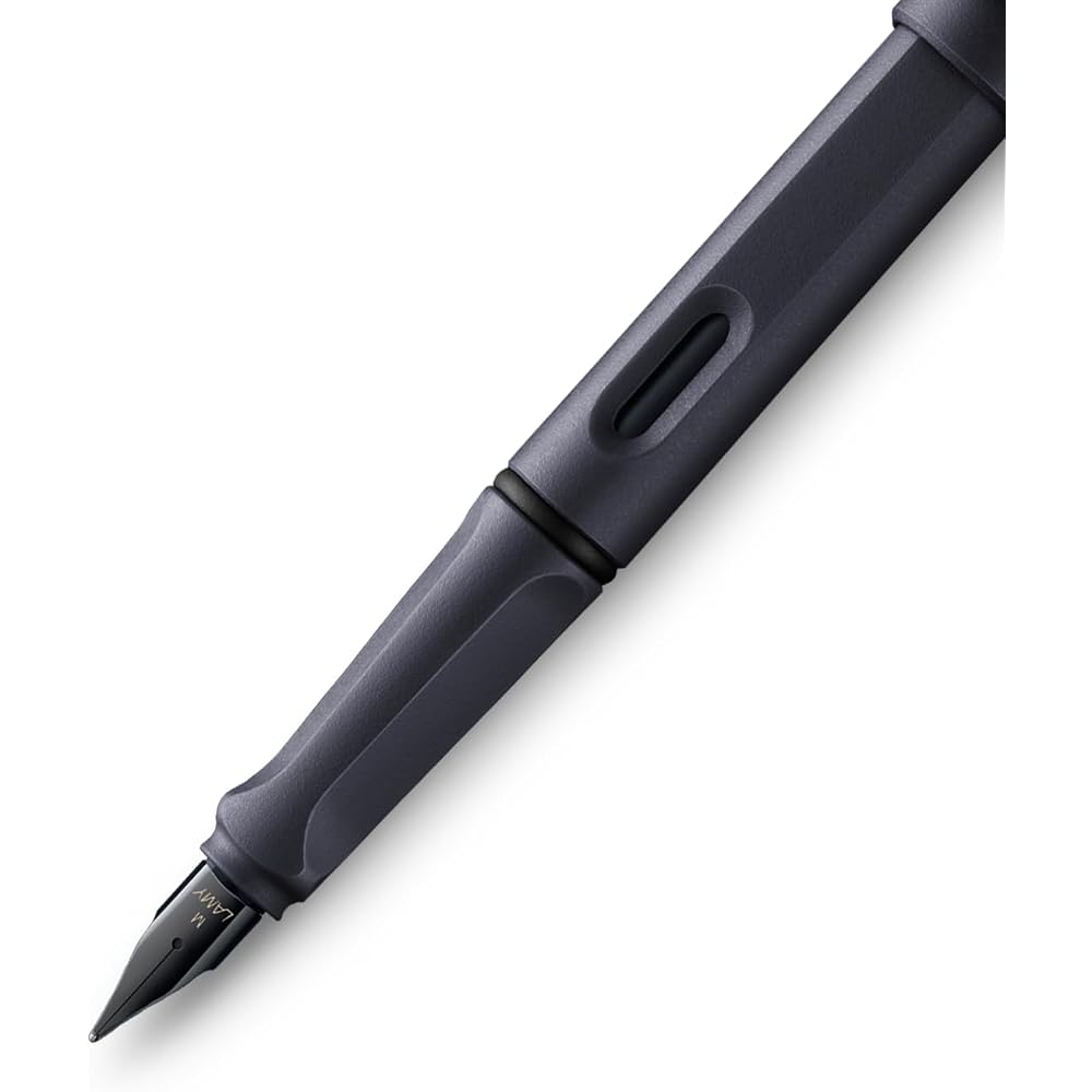 LAMY Ручка-перо Lamy EF Ультратонкое Safari Стальная Черная L0E2-EF Обычная Импортная