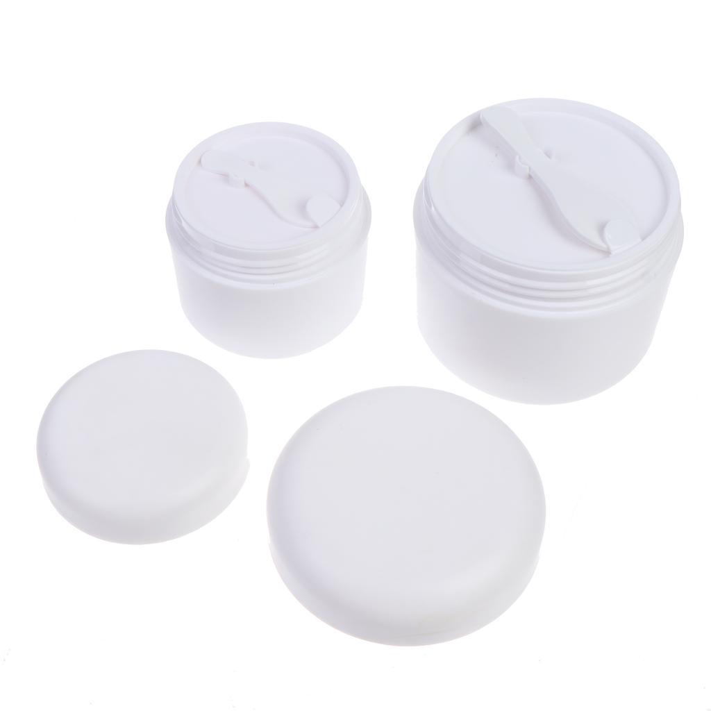 Refillable Empty Cosmetic Jar 50/100/120g Travel Size Face Cream Lotion Pot with Spoon for Vacation Trips