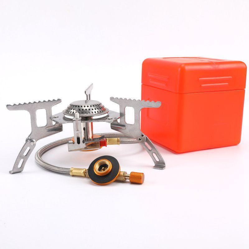 Stove Burner Aluminum Alloy Portable Camping Gas Stove Folding Stove with Convenient Piezo Ignition for Outdoor Camping Travel