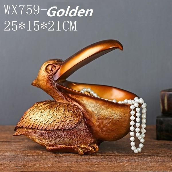 Большой рот Pelecanus Bird Домашний органайзер Смола Art Craft для ключей Смартфон Ноутбук Ножницы Чехол для дистанционного управления Держатели для мелких предметов