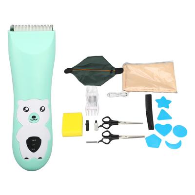 Детская машинка для стрижки волос Керамическое лезвие Детская машинка для стрижки волос со светодиодным индикатором питания Водонепроницаемая бесшумная машинка для стрижки волос