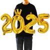 2025 Decoration 2025 Number Foil Balloons Connection Crown Christmas Decorations Photography Prop