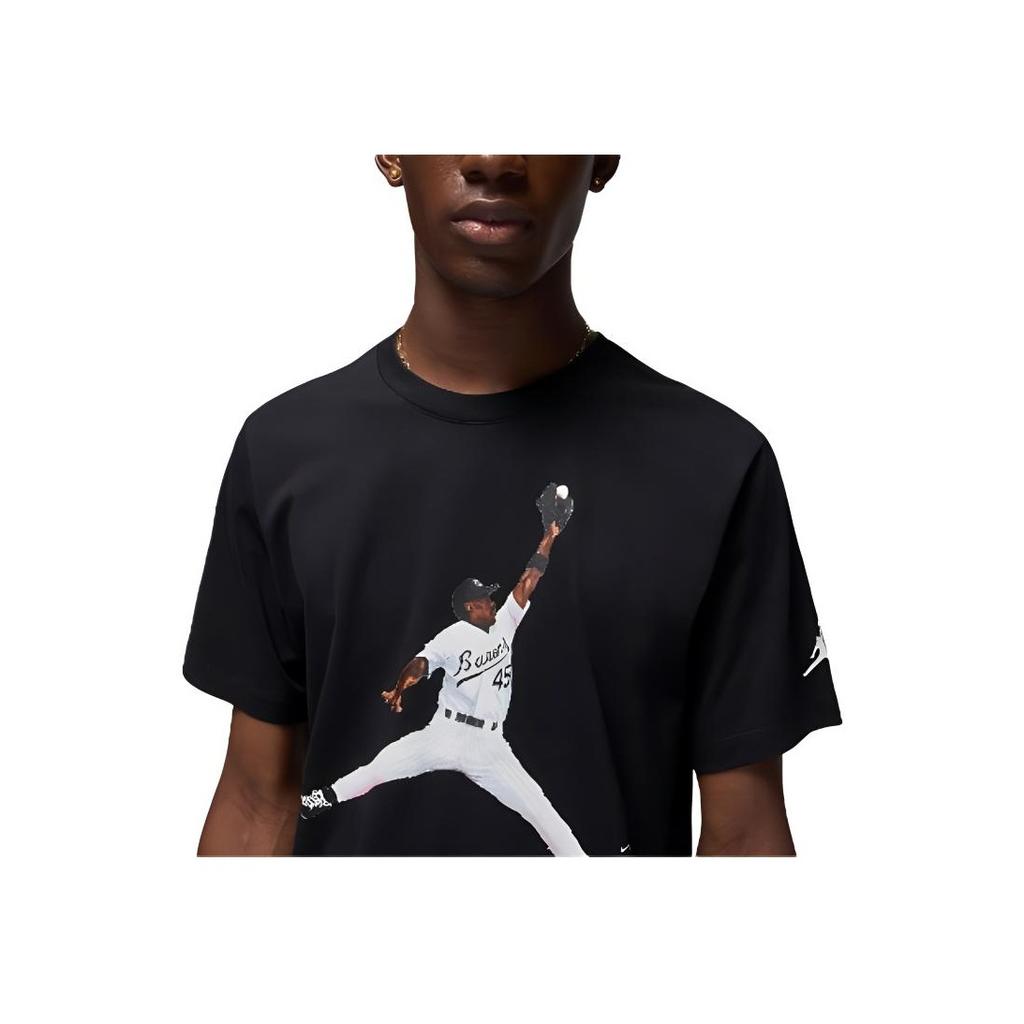 Jordan Футболка Flight MVP с буквами, номерами и символами, с круглым вырезом, повседневная, удобная, с коротким рукавом, мужская, черная FN5990-010