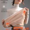 Женский утолщенный бархатный базовый слой с высоким воротом на флисовой подкладке, теплая кашемировая водолазка, осень 2025