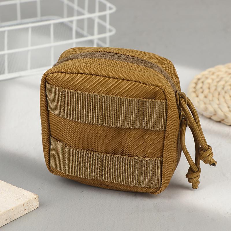 Маленькая тактическая подсумка Микро утилитарная Molle-совместимая сумка Съемный прозрачный карман для ID Мини-нож Компас Фонарик Сумка для хранения карт Пояс