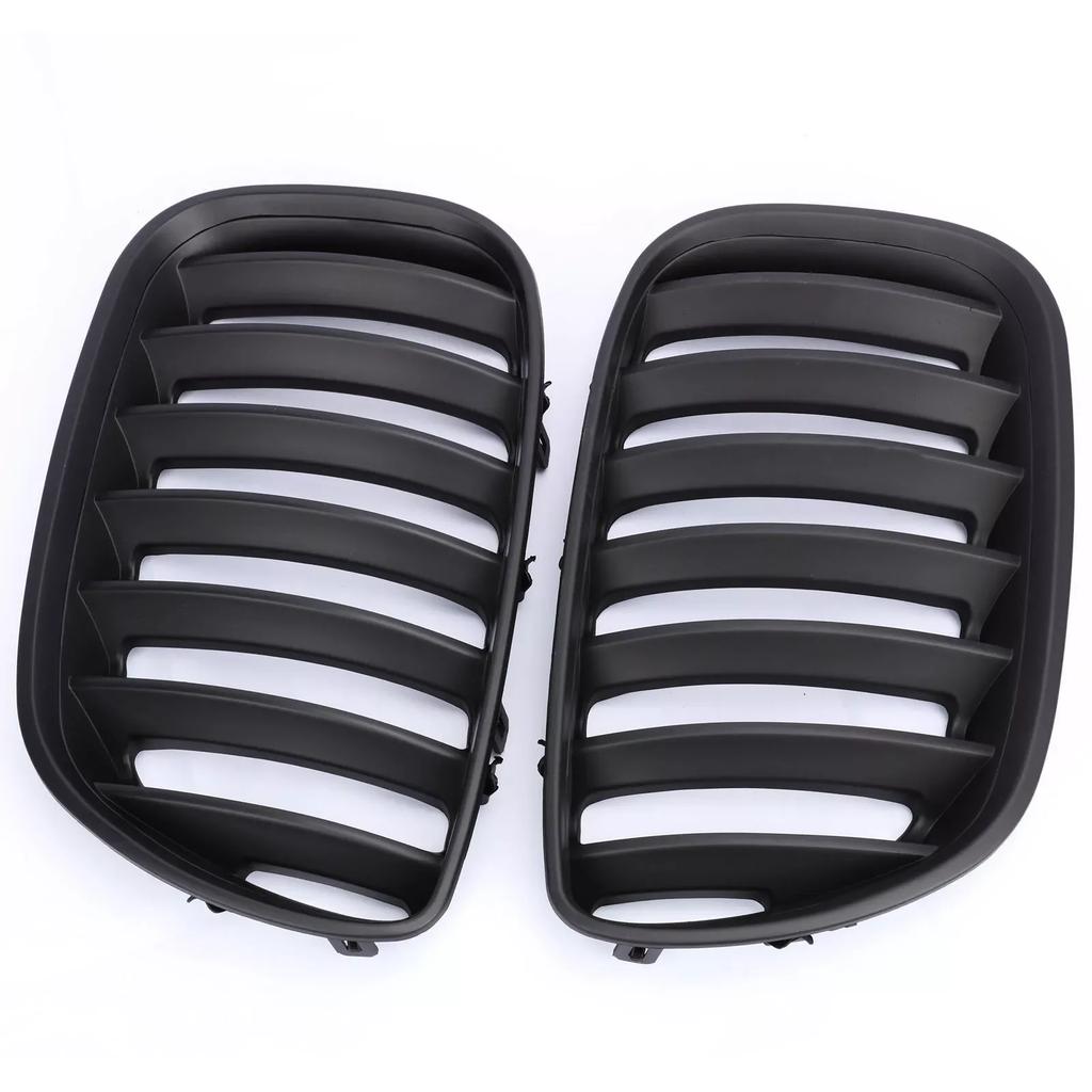 For BMW X5 E53 2004 2005 2006 Car Grille Single Line Front Kidney ABS Front Hood Grill Black 51137113733 51137113734 Accessories