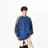 TOM ADAM Color-Block Striped Crewneck Sweatshirt