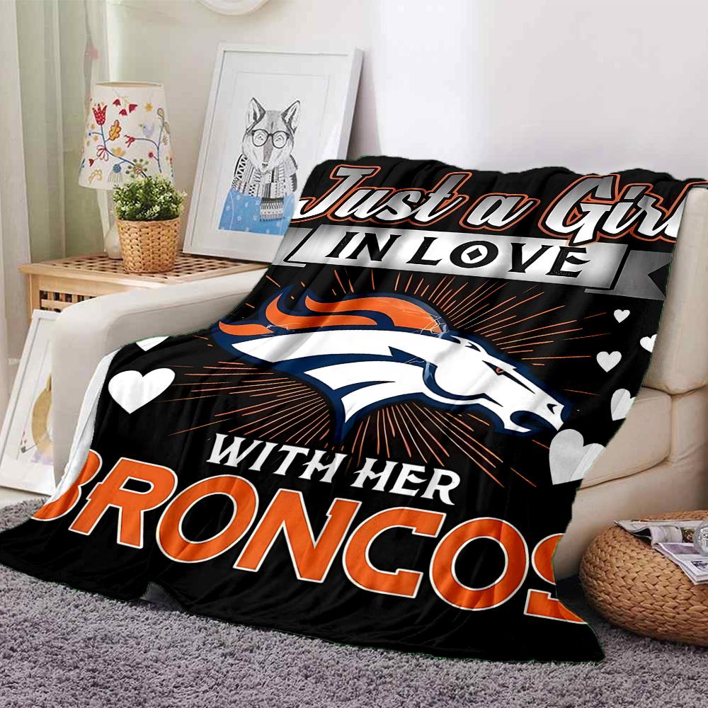 1pc Blanket - Denver Broncos LOGO Print Design,Lightweight Blanket for Sofa,Bed- Soft &Warm,Gift for All Seasons