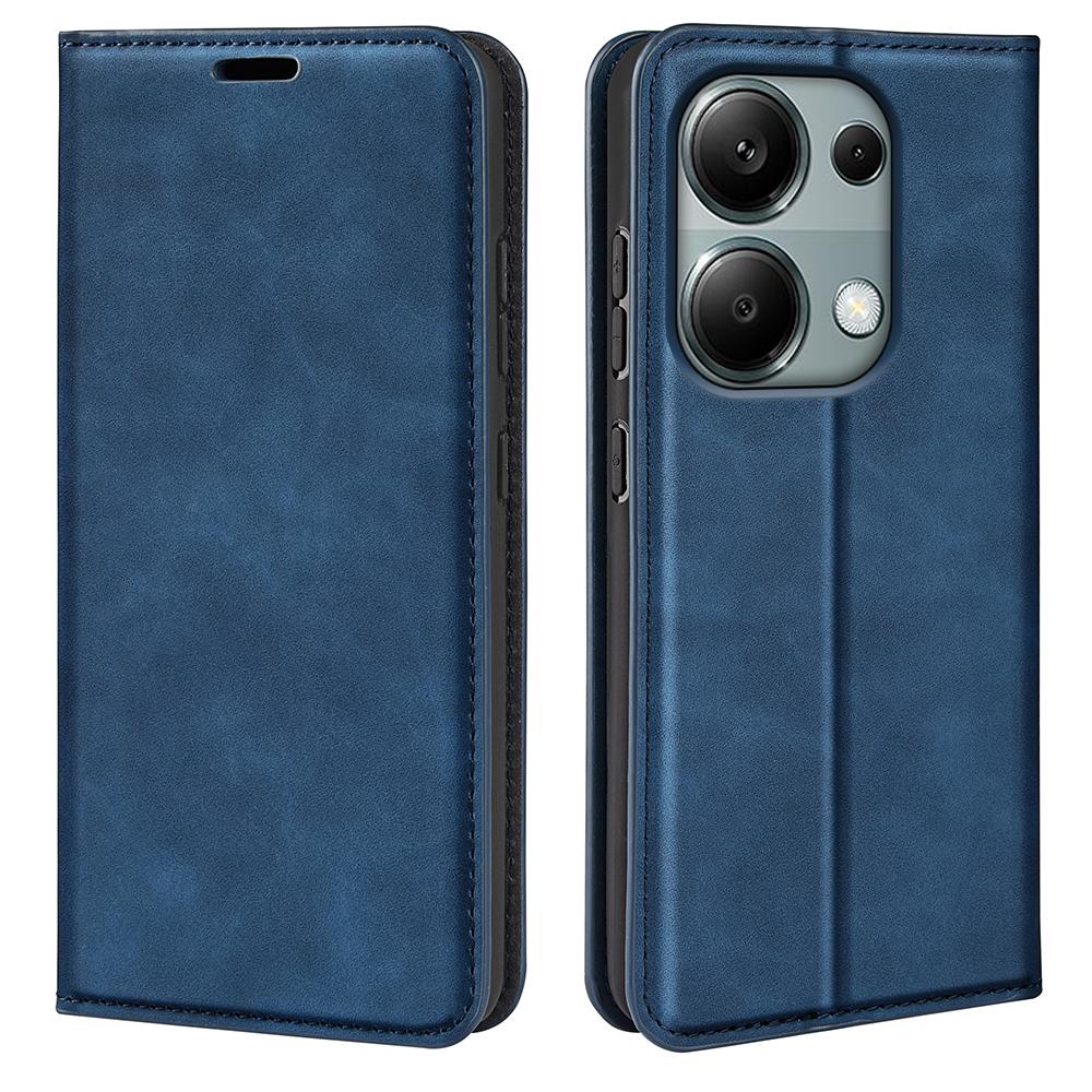 For Xiaomi Redmi Note 13 Pro 4G/Poco M6 Pro 4G Case Skin-Feel PU Leather Wallet Flip Phone Cover