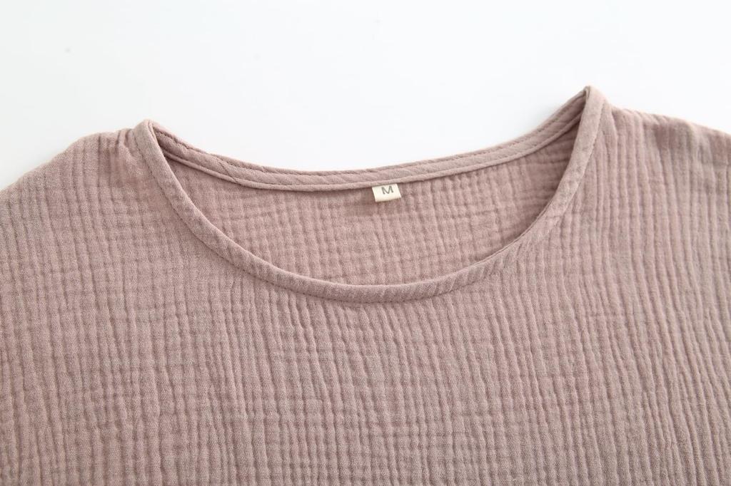 SISOFTLY Длина, Длина для отдыха, Удобные, Идеальный подарок, Женская пижама, Летняя, 100% хлопок, Брюки 3/4, Комплект, Двухслойный хлопок,