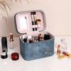 Large Capacity Makeup Case Travel Makeup Bags Organizer For Women Professional Train Case Box Storage With Brush Holder Gift For Girls Mom Daughter