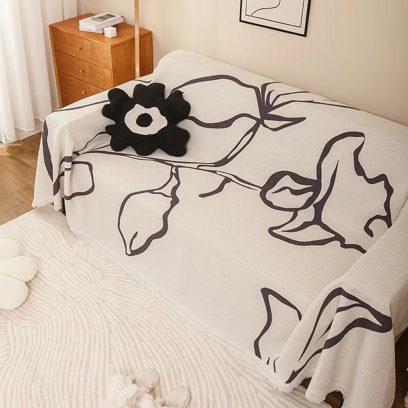 Чехол на диван, коврик для пикника, кровати, одеяла, одеяло, диван-кровать, универсальное декоративное одеяло