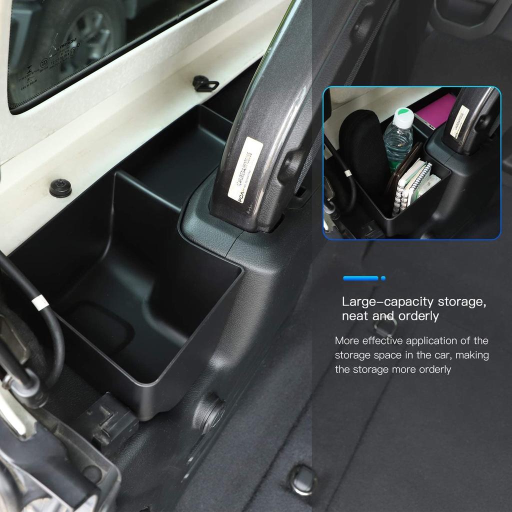 Задний багажник, боковой ящик для хранения вещей, органайзер, контейнер, черный, для Jeep Wrangler JL Sahara Rubicon Sport Sport S 4-дверный 2018 2019 2020