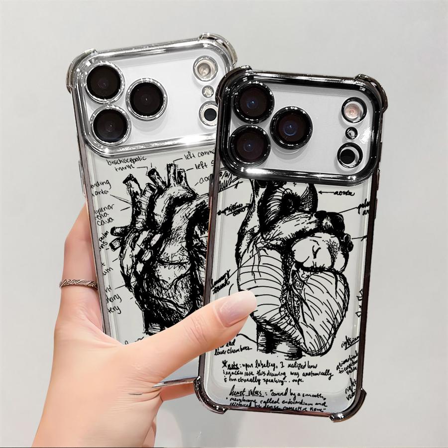 Чехол для телефона Funda Case для Apple iPhone 17 Pro Max 15 16 17 XS XR 14 12 Plus 11 Air 13 Этот рисунок - мое сердце