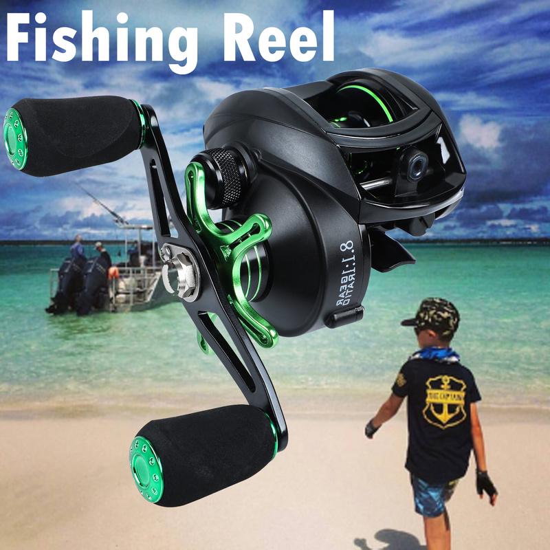 Рыболовная катушка Рыболовная катушка для приманки с ручкой из ЭВА, передаточное число 8,1:1, карбоновая рыболовная катушка для приманки