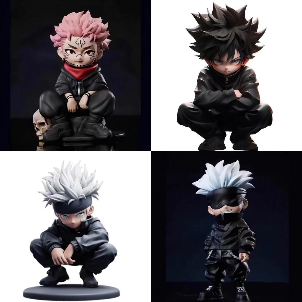 Jujutsu Kaisen Присевший Годжо Сатору Гачапон Юдзи Итадори Стоящая Фигурка Годжо Сатору Коллекционный Подарок