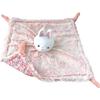 Doudou Carré Lapinou - DOMIVA - Rose - Attache Sucette - 28cm