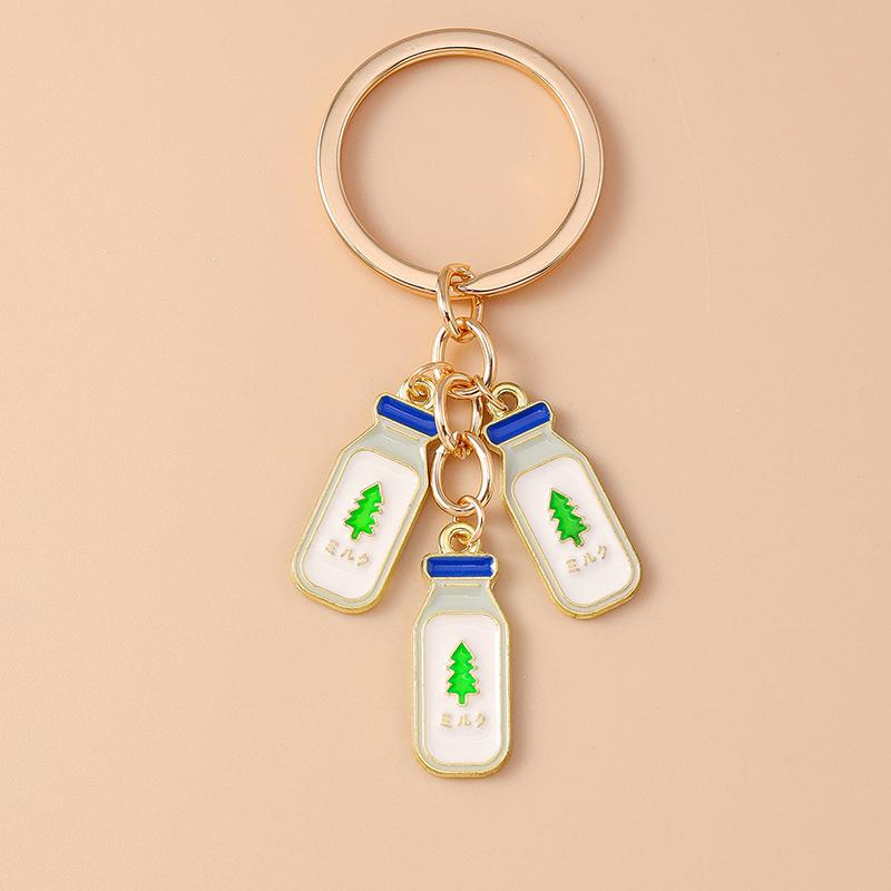 Cute Enamel Red Wine Keychain Simulation Drink Key Ring Pendant for Car Key Holder Women Girls Handbag Decor DIY Jewelry Gift
