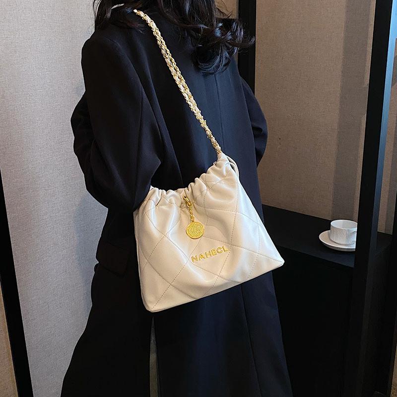 Трендовый трансграничный стиль, сумка среднего размера из полиуретана, черно-белая