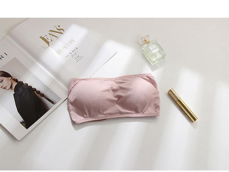 Женский бюстгальтер-бандо без бретелей с перекрещивающейся спинкой - Защита от открывания, дышащий и тонкий, с цельной чашкой