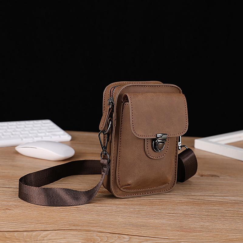 Сумка для мобильного телефона, корейская мужская сумка на плечо, уличная мини-подвесная сумка для отдыха на талии, сумка для сигарет
