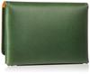 Визитница складная визитница из натуральной кожи 22501 зеленого цвета [Ebawin] [Сделано в Японии]
