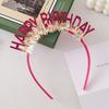 Large Korean-style Birthday Hat Glitter Happy Birthday Hair Band DIY Party Headwear Children Waterproof Plastic Indoor