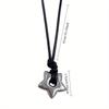 Retro rope five-pointed star pendant necklace, Gothic hollow star-shaped fashionable men's and women's accessories, necklace, gift