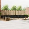 Outdoor Sofa Set with Cushions 10 pcs White and Black