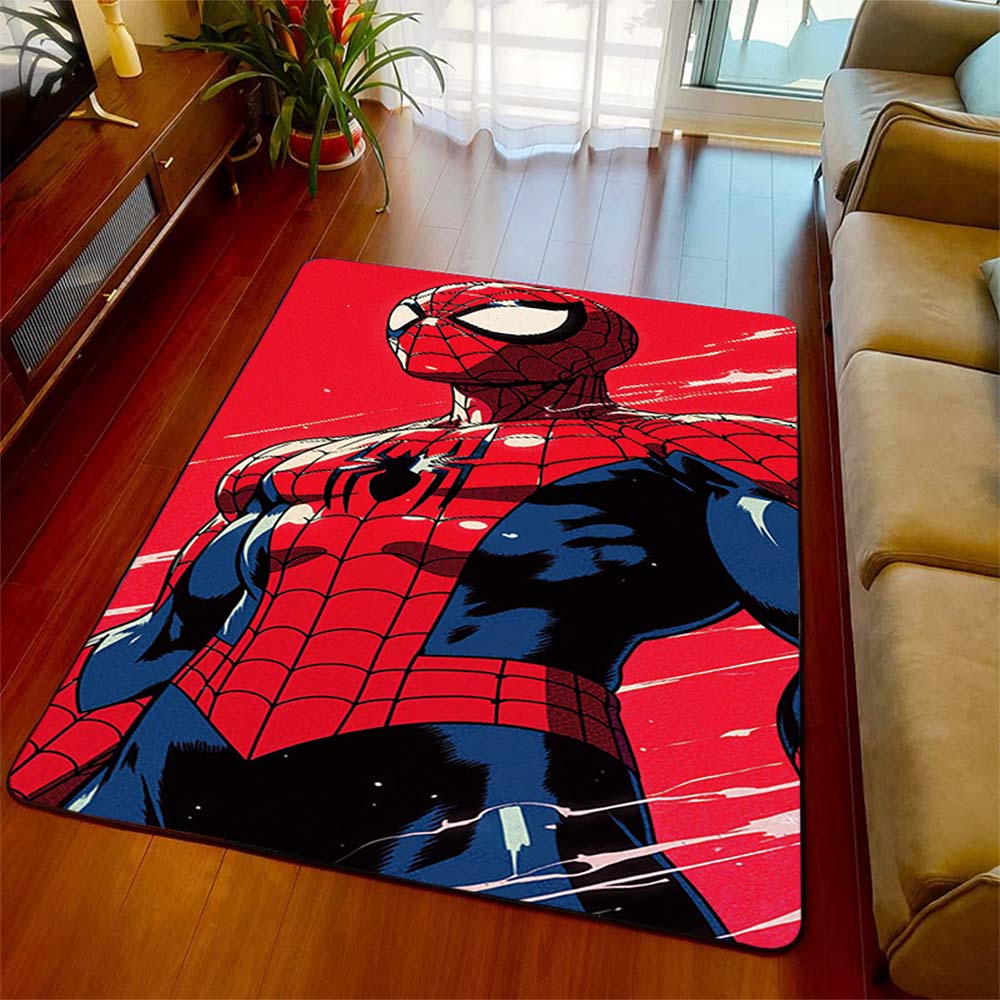 Cool Spiderman Floor Carpet Durable Polyester Area Rug Non-Skid Mat Indoor Home Bedroom Decor -QJY