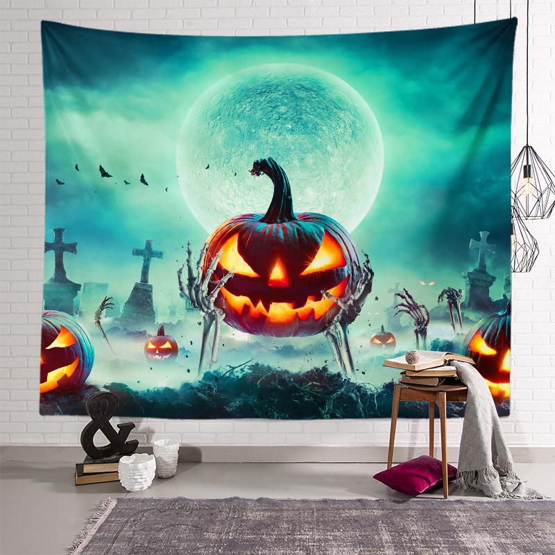 Флуоресцентный гобелен на Хэллоуин, красивая настенная ткань, художественный гобелен, психоделический гобелен для украшения дома, гобелен