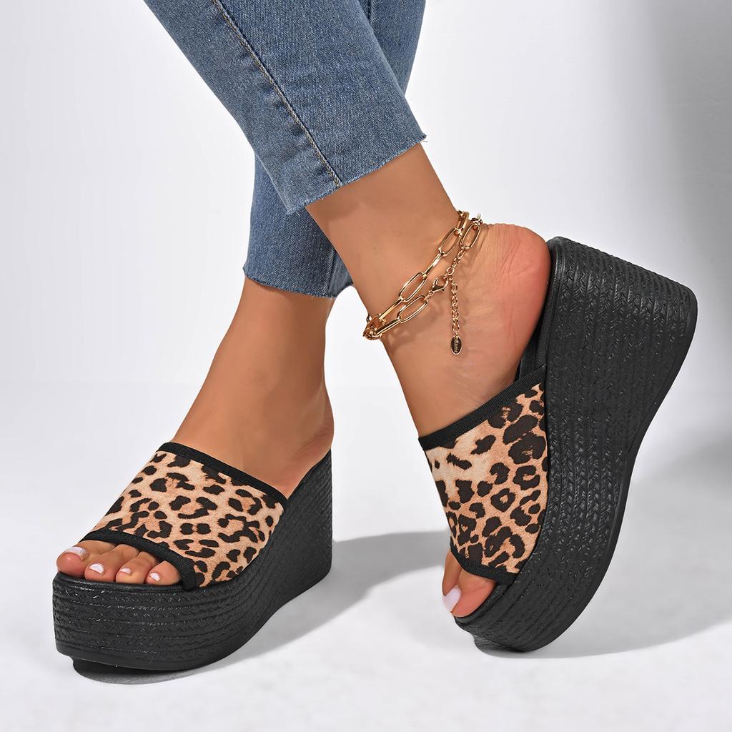 Fashion Women Slippers 2024 New Summer Elegant Wedges Sandals Platform Beach Trend High Heels Shoes Casual Slides Women Zapatos De Mujer