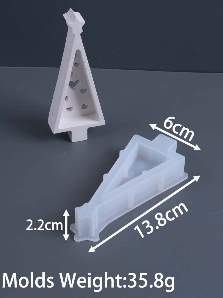 Полая елочная игрушка Силиконовая форма DIY Рождественский свет Аромат Штукатурка Формы Бетон Смола Подсвечник Изготовление ремесел