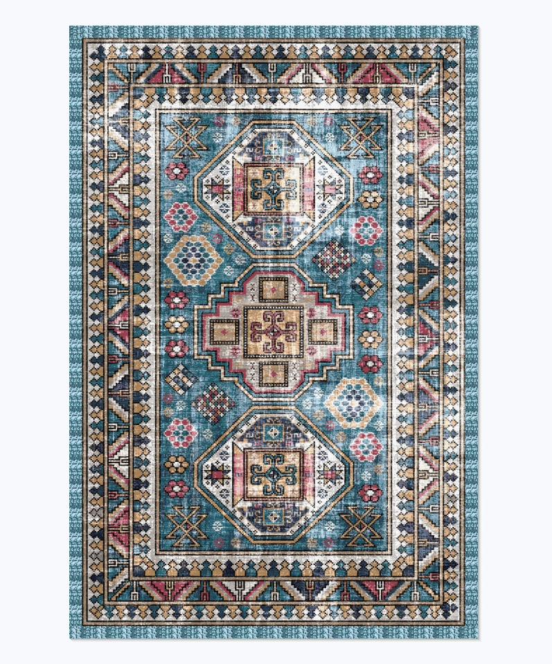 Retro Non Slip Washable Large Area Rug For Bedroom Living Room Soft Comfortable Home Decor Floor Mat