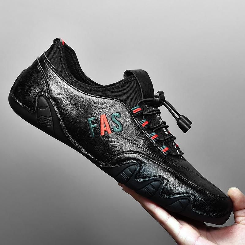 Повседневные мужские лоферы, обувь из осьминога, мужская обувь из кожи осьминога, ленивые британские туфли на мягкой подошве в горошек на плоской подошве